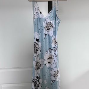 Long satin effect dress